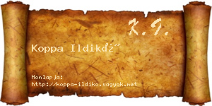Koppa Ildikó névjegykártya