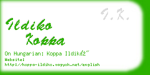 ildiko koppa business card